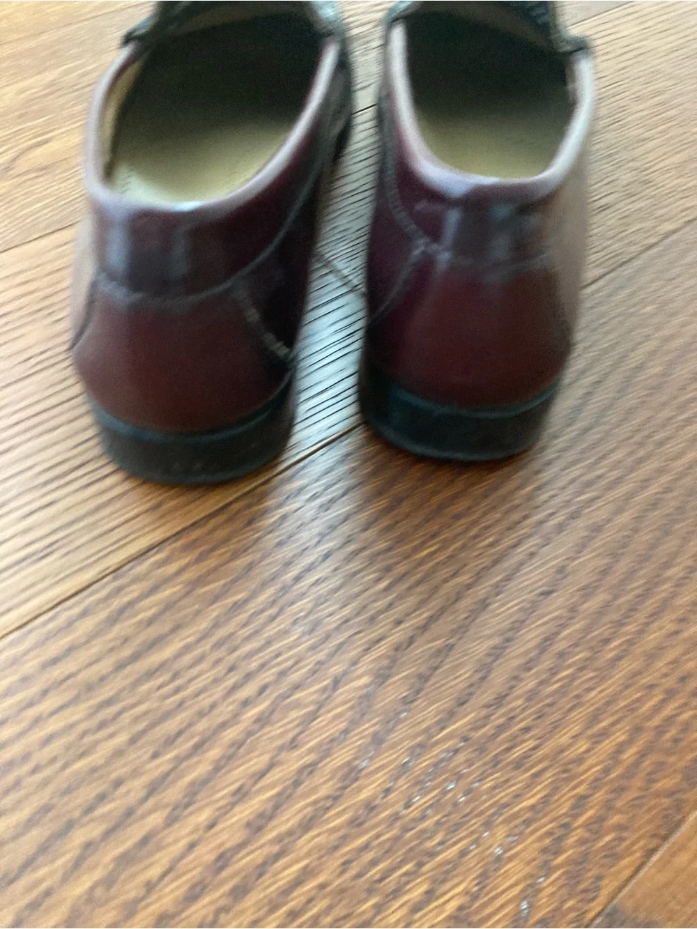 Women's Burgundy Leather Penny Loafers